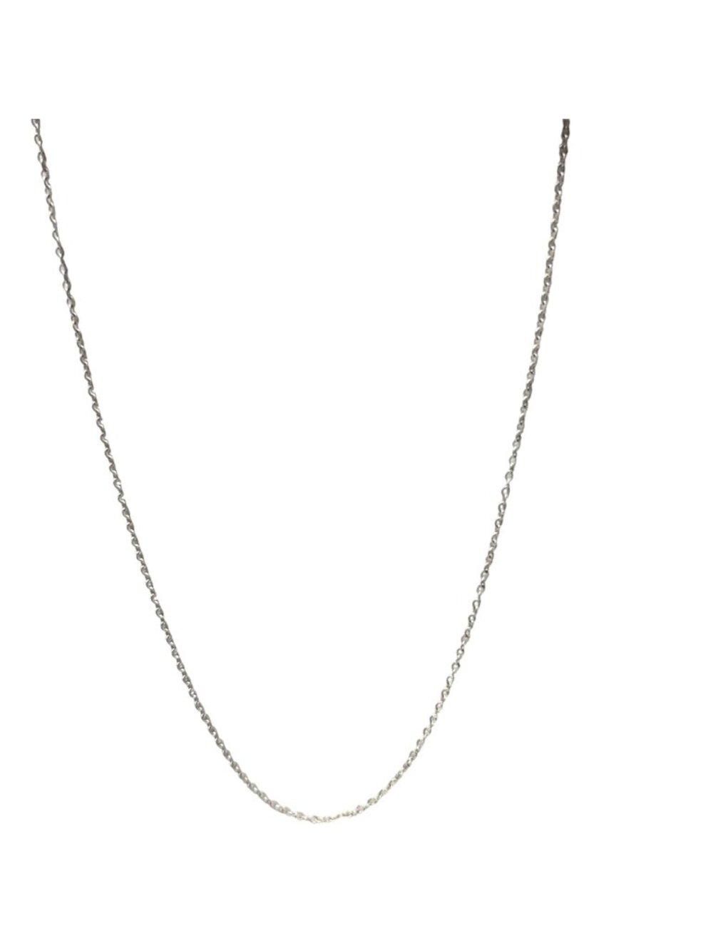 Vintage Singapore Chain Necklace Silver Tone Dainty Minimalist Layering Jewelry